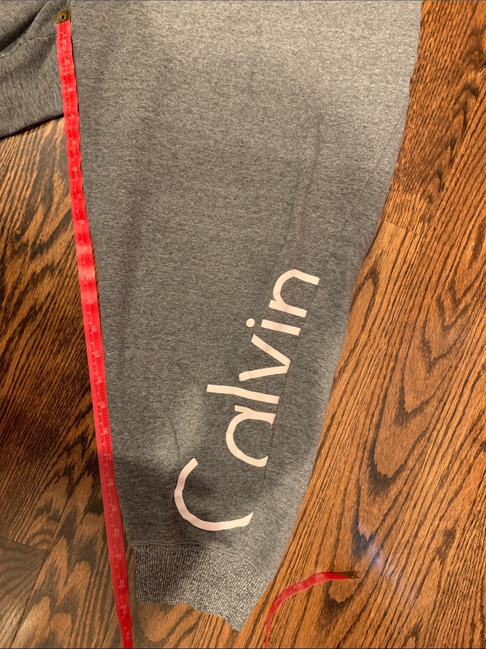 Calvin Klein Dark Gray Capri Sweatpants with White Logo - Picture 11 of 12